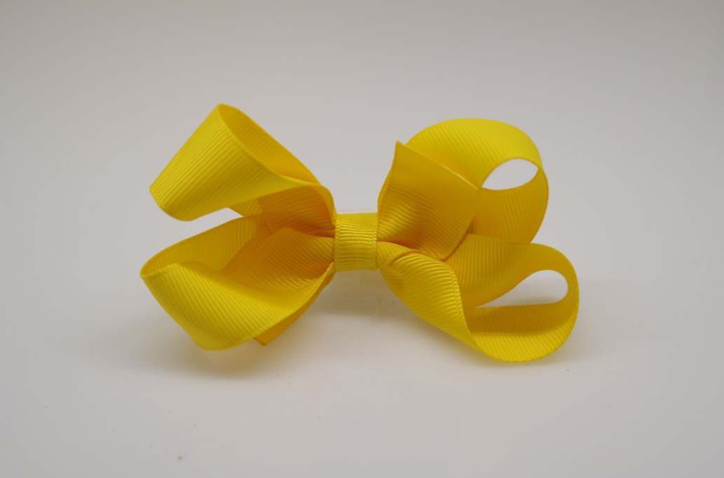 Large pinwheel hair Bow with colors  Daffodil yellow